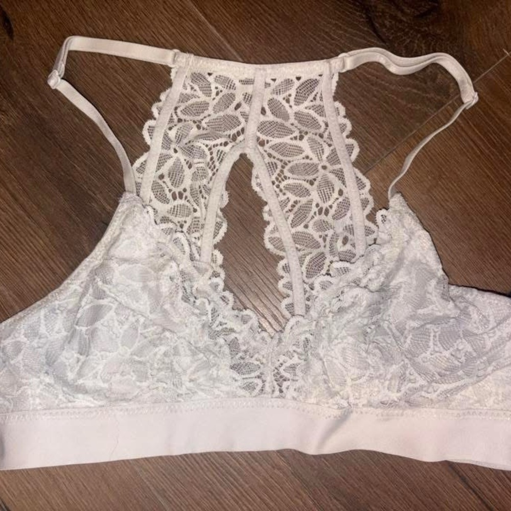 Elegant White Lace Bralette